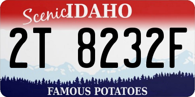 ID license plate 2T8232F