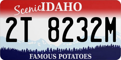 ID license plate 2T8232M
