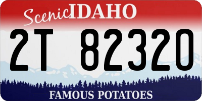 ID license plate 2T8232O