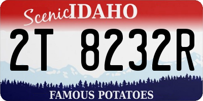 ID license plate 2T8232R
