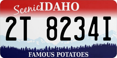 ID license plate 2T8234I