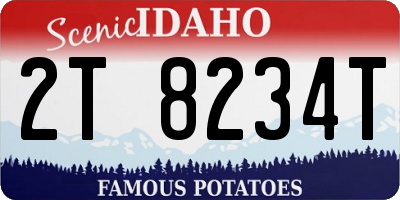 ID license plate 2T8234T