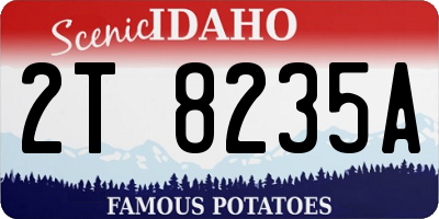 ID license plate 2T8235A