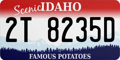 ID license plate 2T8235D