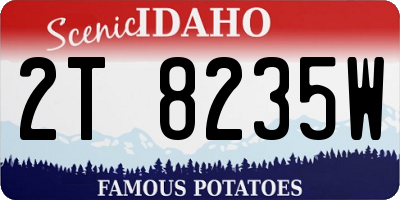 ID license plate 2T8235W