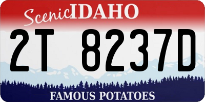 ID license plate 2T8237D