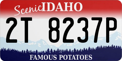 ID license plate 2T8237P
