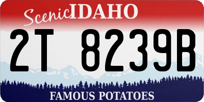 ID license plate 2T8239B
