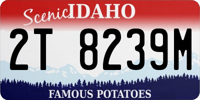 ID license plate 2T8239M