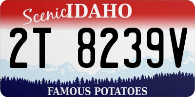ID license plate 2T8239V