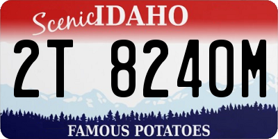 ID license plate 2T8240M