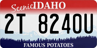 ID license plate 2T8240U