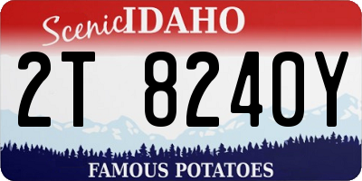 ID license plate 2T8240Y