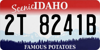 ID license plate 2T8241B