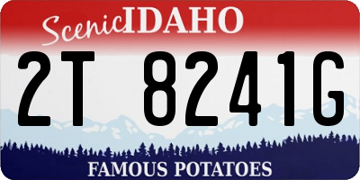 ID license plate 2T8241G