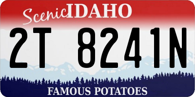 ID license plate 2T8241N