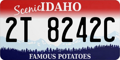 ID license plate 2T8242C