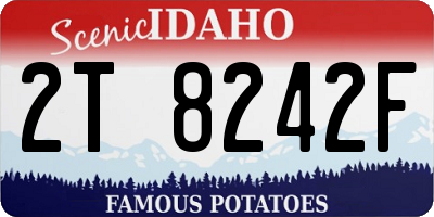 ID license plate 2T8242F