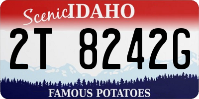 ID license plate 2T8242G