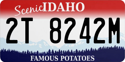 ID license plate 2T8242M