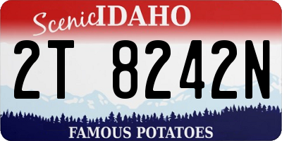 ID license plate 2T8242N