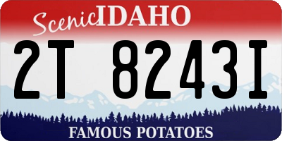 ID license plate 2T8243I