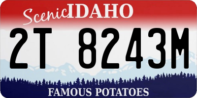 ID license plate 2T8243M