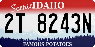 ID license plate 2T8243N