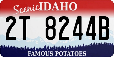 ID license plate 2T8244B