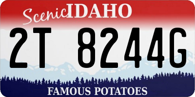 ID license plate 2T8244G