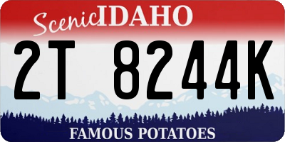ID license plate 2T8244K