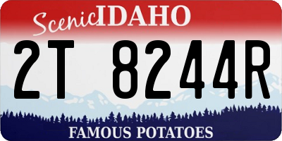 ID license plate 2T8244R