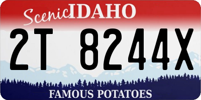 ID license plate 2T8244X