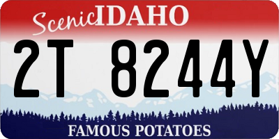ID license plate 2T8244Y