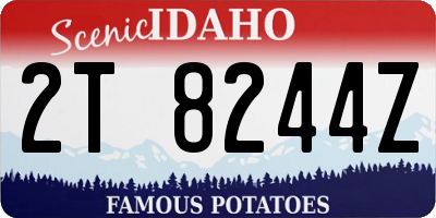 ID license plate 2T8244Z