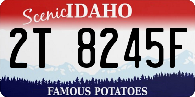 ID license plate 2T8245F