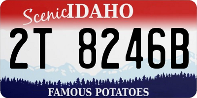 ID license plate 2T8246B