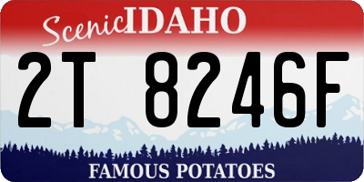 ID license plate 2T8246F