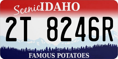 ID license plate 2T8246R