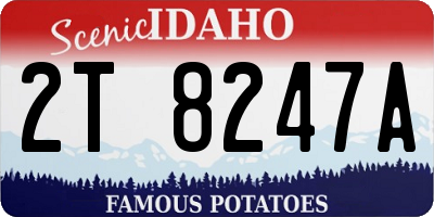 ID license plate 2T8247A