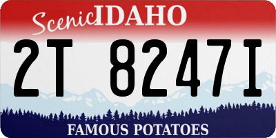 ID license plate 2T8247I