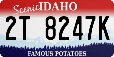 ID license plate 2T8247K