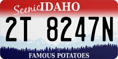 ID license plate 2T8247N
