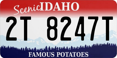 ID license plate 2T8247T
