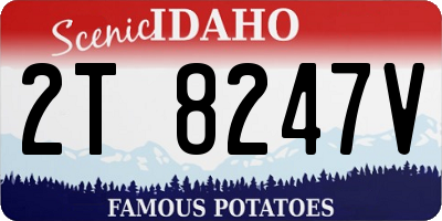 ID license plate 2T8247V