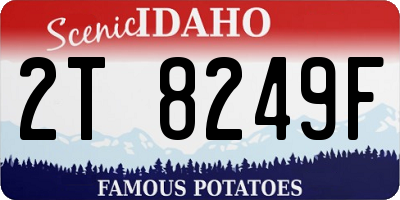 ID license plate 2T8249F