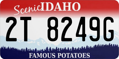 ID license plate 2T8249G