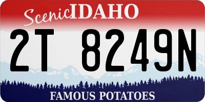 ID license plate 2T8249N