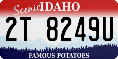 ID license plate 2T8249U