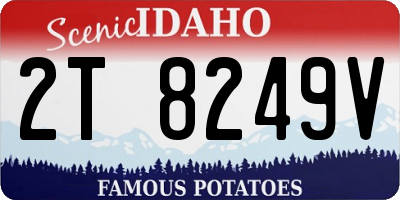 ID license plate 2T8249V